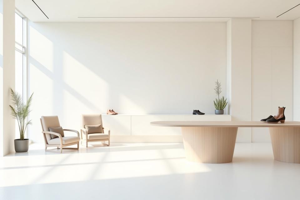 신사동 쇼룸의 미니멀하고 넓은 공간